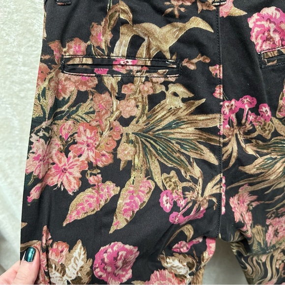 Anthropologie Relaxed Printed Chino Pants floral women’s 28 boho feminine - Picture 5 of 10